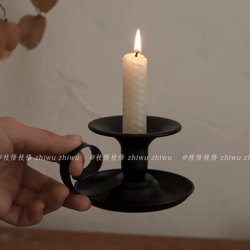 复古铁艺烛台中古风软装摆件