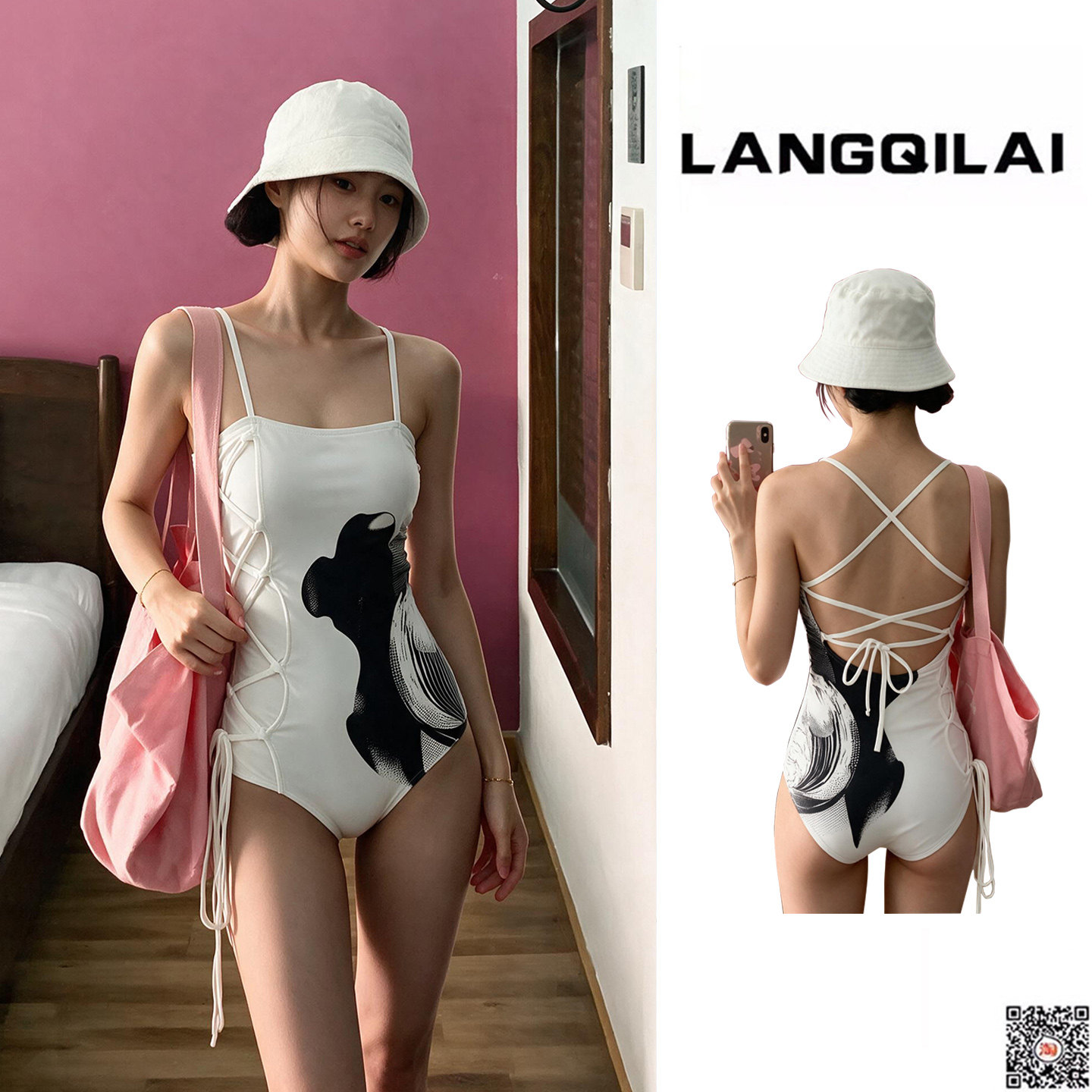 竞速运动带胸垫速干连体游泳衣女图片