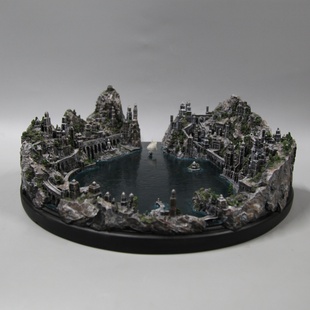 指环王魔戒霍比特人周边中洲场景灰港雕像场景模型手办摆件礼品