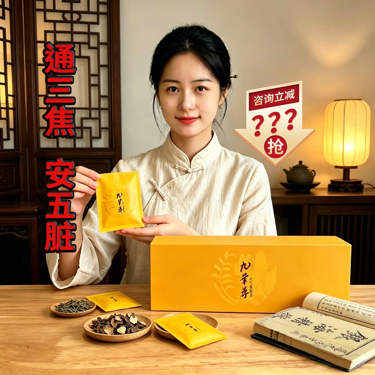 【官方正品】九华尊元气黄精茶图片