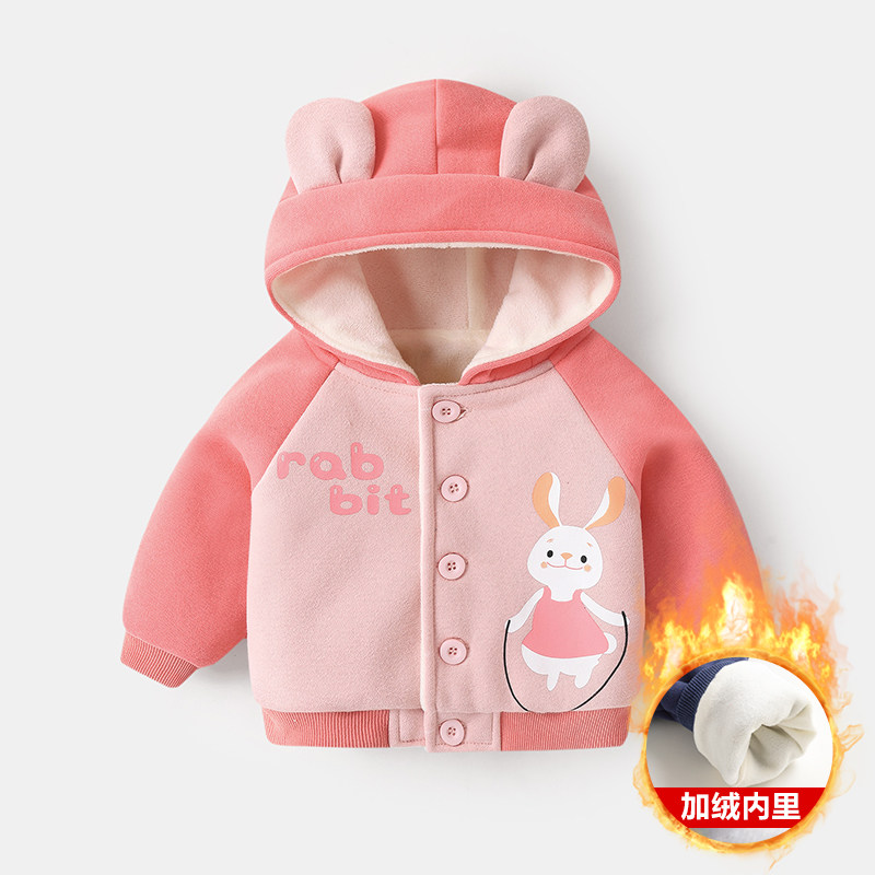 벨벳 후드 코트 가을 겨울 ??소녀 1 세 겨울 의류 소년 패딩 재킷 두꺼운 탑 코튼 코트