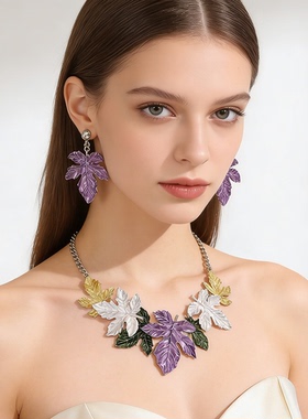 欧美复古项链耳环套装礼服配饰