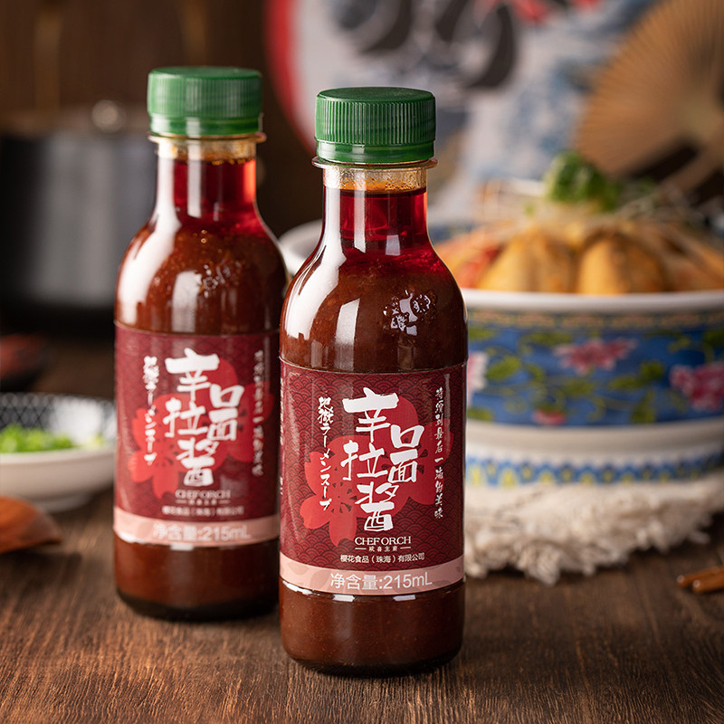 樱花辛口拉面酱地狱拉面汁日本拉面汤香辣拉面汤底调料215mL