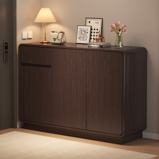 圆角鞋柜家用门口玄关靠墙一体收纳柜2026爆款多功能大容量储物柜