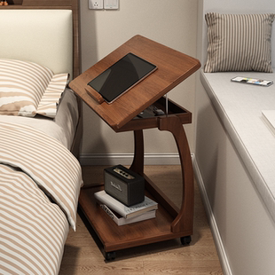床头柜替代品2026新款家用卧室可移动床边置物架小户型简易办公桌
