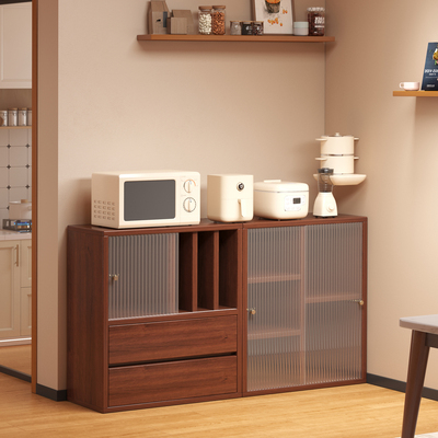 餐边柜靠墙一体小户型收纳柜