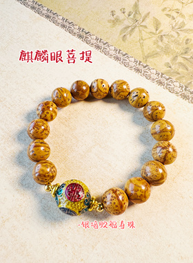 一图一物独家设计款[麒麟眼]菩提籽手串光籽正圆​12mm佛珠文玩