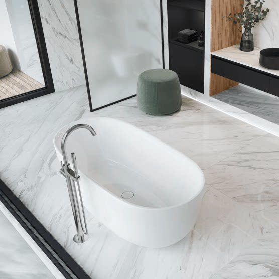 德国卡德维原装钢板搪瓷椭圆独立无缝一体家用酒店民宿浴缸1051