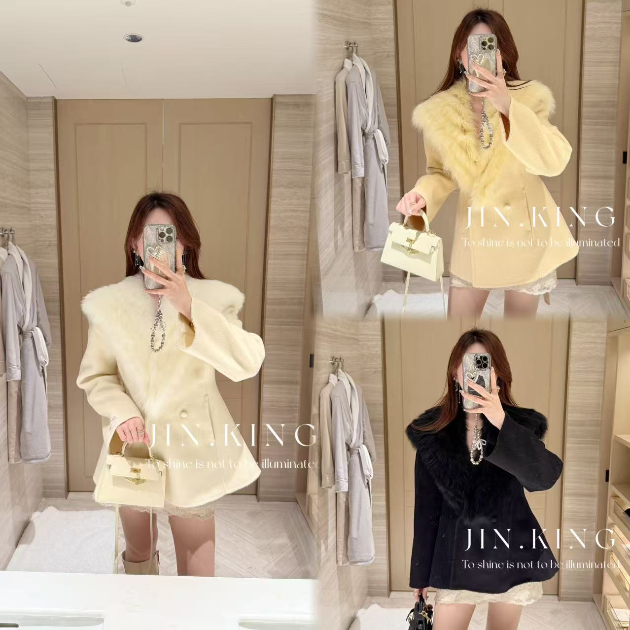 【JIN_KING】女装秋冬双毛呢外套