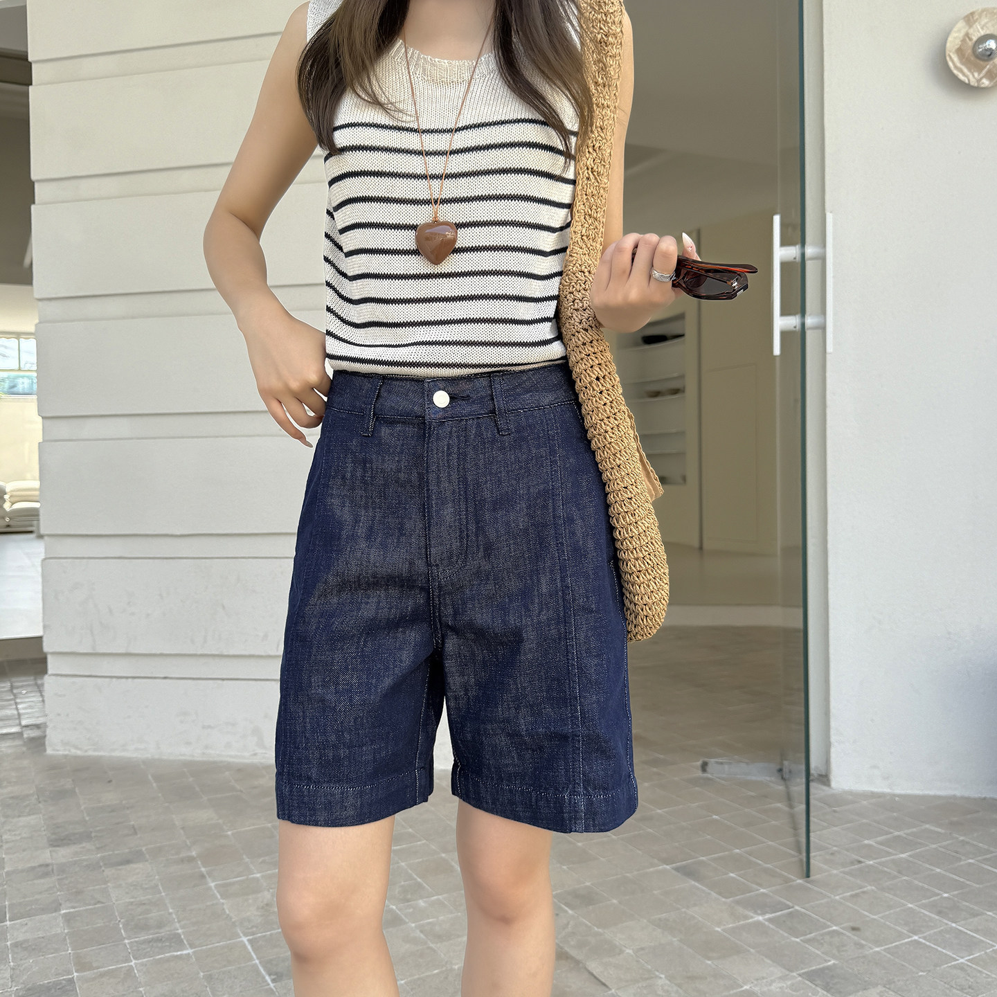 麻料超舒服~百搭汉麻牛仔短裤女夏薄款2026年新款宽松显瘦五分裤