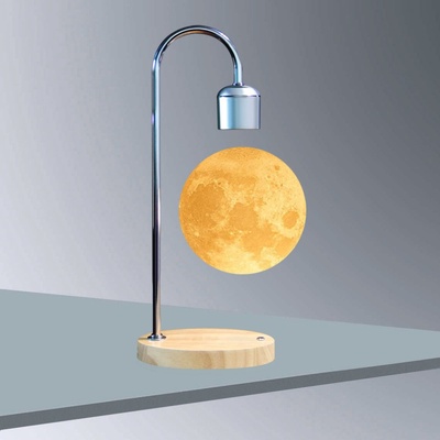 切换黑科技创意泡月亮悬浮小夜灯3D磁吸色月球灯三礼品