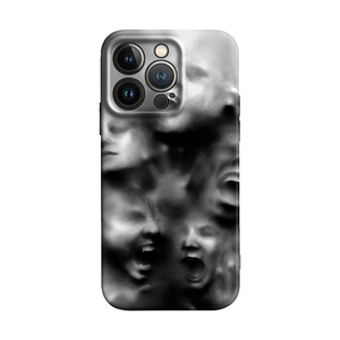 挣脱牢笼写实表情艺术黑白美艺考生适用于iPhone16 ProMax/15 plus苹果14Pro手机壳13/12防摔保护套16e华为小