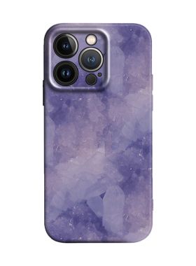 小众紫色冰凌温柔文艺石英适用于iPhone16 ProMax/15 plus苹果14Pro手机壳13/12防摔保护套华为荣耀iqoo小米