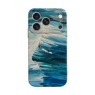 厚重油画冲浪选手海蓝艺术适用iPhone17 ProMax/air 16 plus苹果15Pro手机壳14防摔13保护套华为荣耀小米oppo