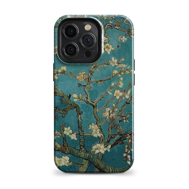 复古油画梵高盛开的杏花手机壳