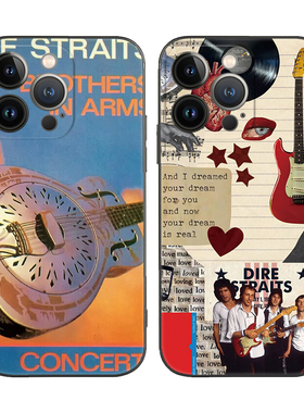 欧美复古摇滚乐队恐怖海峡Dire Straits困境周边Knopfler适用于iPhone16 14 15 16e苹果13 ProMAX手机壳12/11