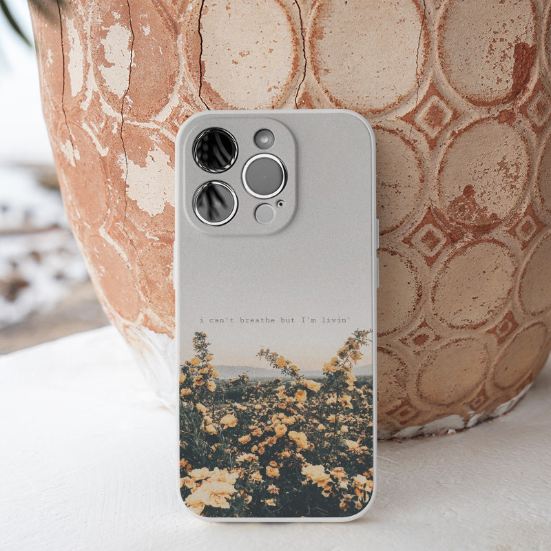 小众ins风黄色玫瑰花月季文艺小清新适用iPhone16 ProMax 15苹果14Pro全包菲林手机壳13/12保护套华为mat小米