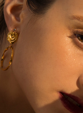 Mell耳环集合百搭长期主义欧美简约耳饰耳夹女时髦个性耳饰品