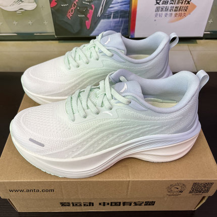 安踏叶子丨轻质厚底体测跑步鞋女夏季轻便慢跑运动鞋子122525535