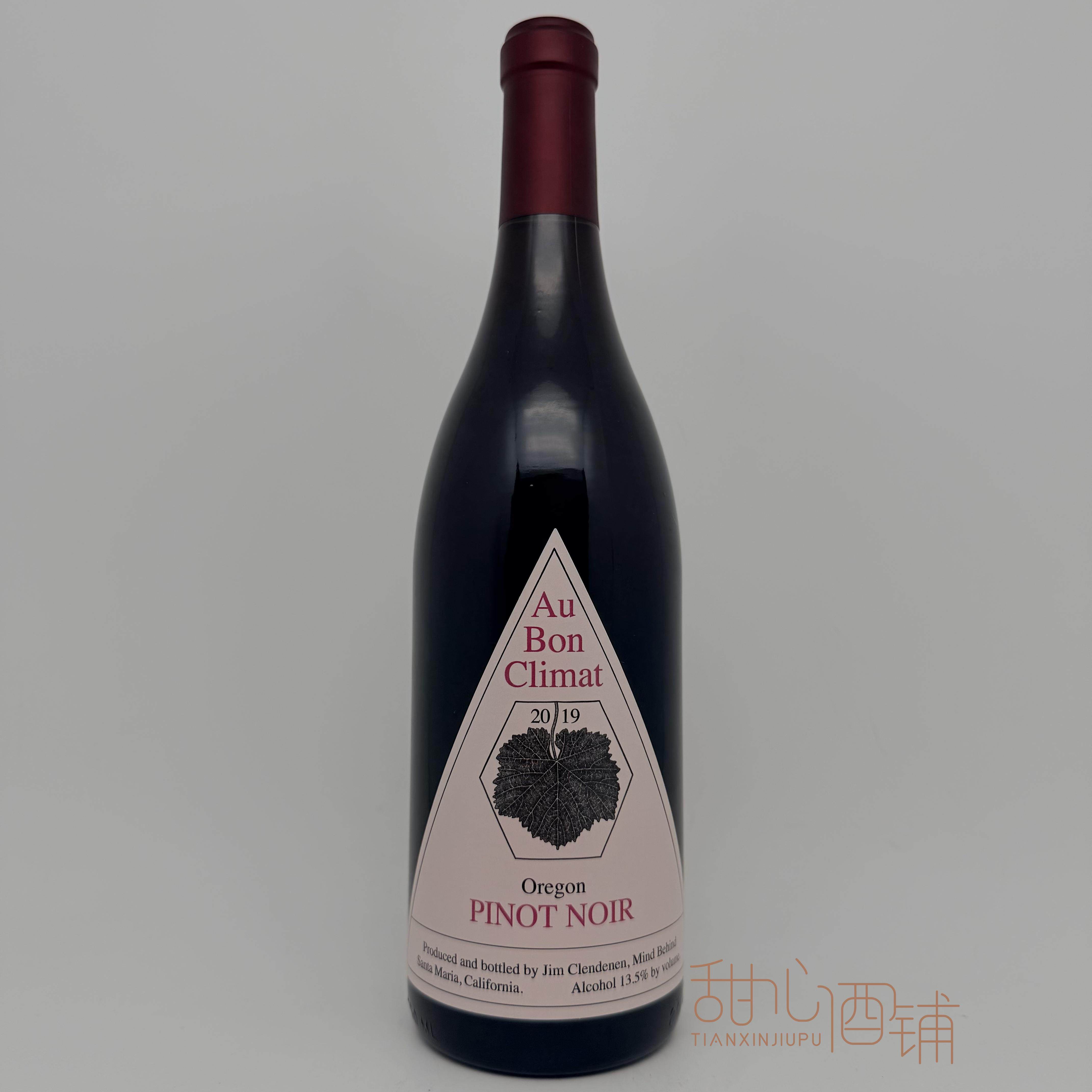 美国加州名庄奥邦圣巴巴拉 ABC 俄勒冈黑皮诺干红葡萄酒 2019年