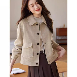 呢子大衣 气质休闲小香风洋气短款 毛呢夹克外套女秋冬2025新款 时尚