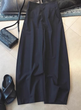 奥莱女装清仓2025新款夏季薄款香蕉裤窄版阔腿裤垂感西装长裤子