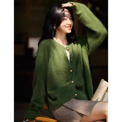 奥特莱斯专柜正品清仓2025秋冬新款温暖秋冬休闲针织开衫外套女