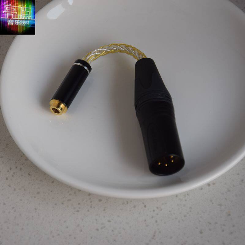 2.5mm平衡公转3芯4芯XLR卡侬公6.35母转3.5mm平衡转接线diy音频线