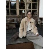 nczz 绵绵羊 初剪羊毛100全羊毛外套