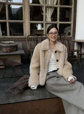 nczz《绵绵羊》  初剪羊毛100全羊毛外套