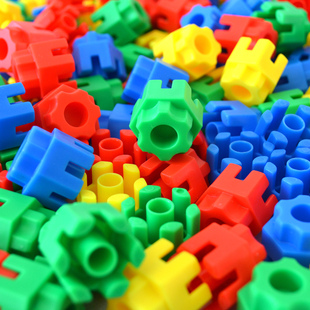 儿童六角积木智多星大颗粒拼插益智幼儿园拼装塑料玩具3-6周岁