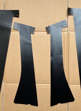 三菱欧蓝德车门门柱贴纸BC柱贴纸黑色胶贴PVC2013-2020款亮黑