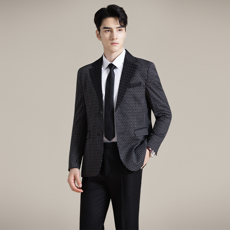 韩版修身西服时尚休闲撞色西装外套DX52-P148图片