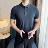 夏季男士PLO衫冰丝无痕高弹上衣男短袖1199-P38，男装T恤，星座1606-1