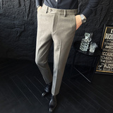 伸缩腰围毛呢加厚商务西裤小脚休闲裤1822K-P68，男装西裤，星座1606-1