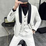 结婚礼服西装套装韩版修身西装三件套8808-P265，男装西服套装，星座1606-1