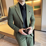 韩版修身西服针织斜纹西装套装2408-P210，男装西服套装，星座1606-1