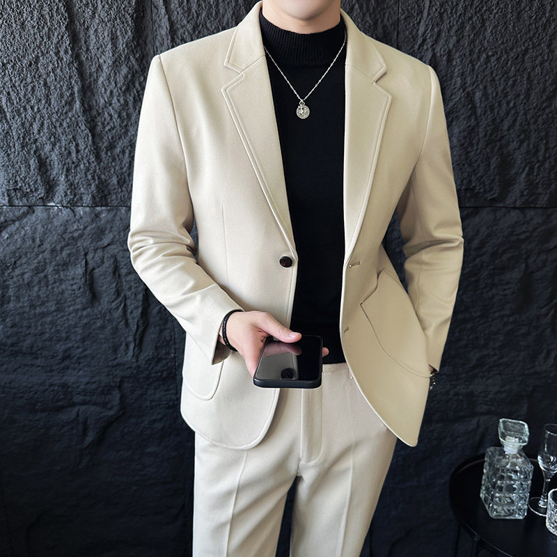 韩版修身商务西服毛呢休闲西装1822-P180，男装西服套装，星座1606-1