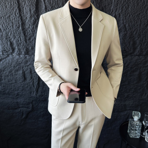 韩版修身商务西服毛呢休闲西装1822-P180，男装西服套装，星座1606-1