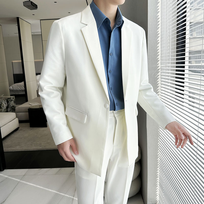 春夏薄款轻熟风宽松休闲垂感简约西服1829-P205,男装西服,星座1606-1