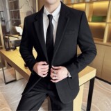 高定羊毛西服时尚休闲西装外套男士韩版修身西装DX73-P168，男装西服套装，星座1606-1