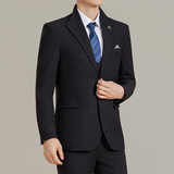 男士立领商务休闲西服韩版修身竹节纹西装套装2528-P285，男装西服套装，星座1606-1