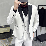 结婚礼服西装套装韩版修身西装三件套8804-P265，男装西服套装，星座1606-1