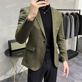 韩版修身麂皮绒商务休闲西服9928-P135，男装西服，星座1606-1