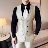 简约韩版修身西装马甲套MJT2517-P130，男装西服套装，星座1606-1