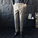 伸缩腰围毛呢加厚商务西裤小脚休闲裤1822K-P68，男装西裤，星座1606-1