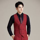 婚礼商务韩版修身西装马甲套MJT2520-P135，男装西服套装，星座1606-1