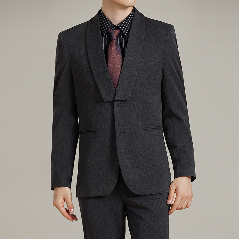男士商务时尚休闲西服青果领西装套装2526-P215,男装西服套装,星座1606-1