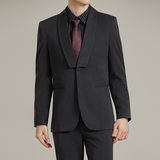 男士商务时尚休闲西服青果领西装套装2526-P215，男装西服套装，星座1606-1