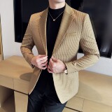 韩版修身西服时尚休闲撞色西装外套DX52-P148，男装西服套装，星座1606-1